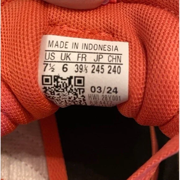 Adidas VL Court 3.0 Sneaker Rust /Pink Size 7.5 Tennis Shoe T-Toe Design Lace Up - Picture 9 of 9